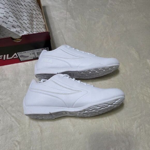 Fila Forlani Outline Flag Men's 7.5 White Motorsport Inspired Sneakers White NIB - Picture 9 of 11